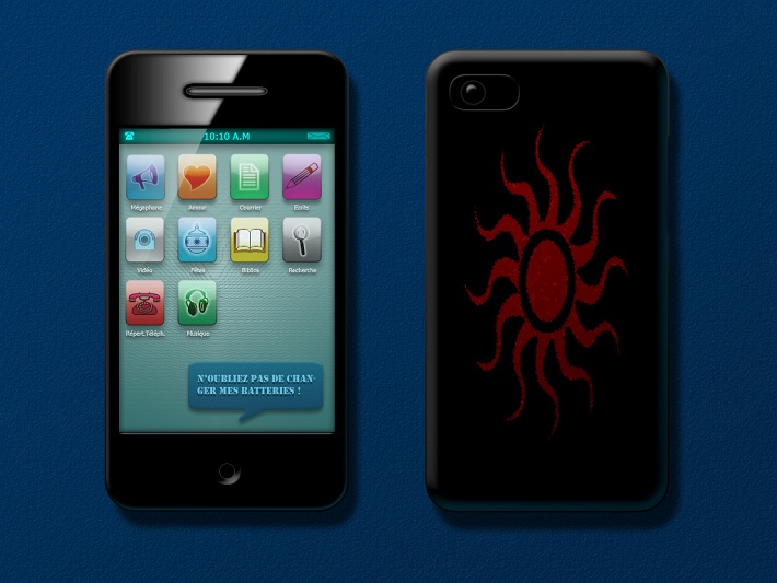 Image de synthèse d'un téléphone mobile