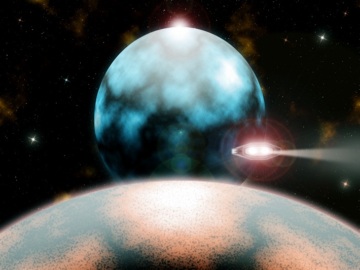 Image de synthèse de planètes dans l'espace