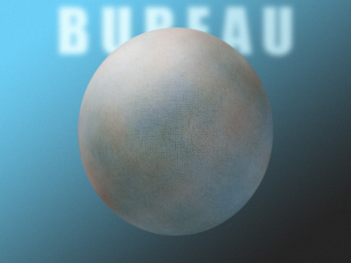 Image de synthèse d'une sphère vue en relief