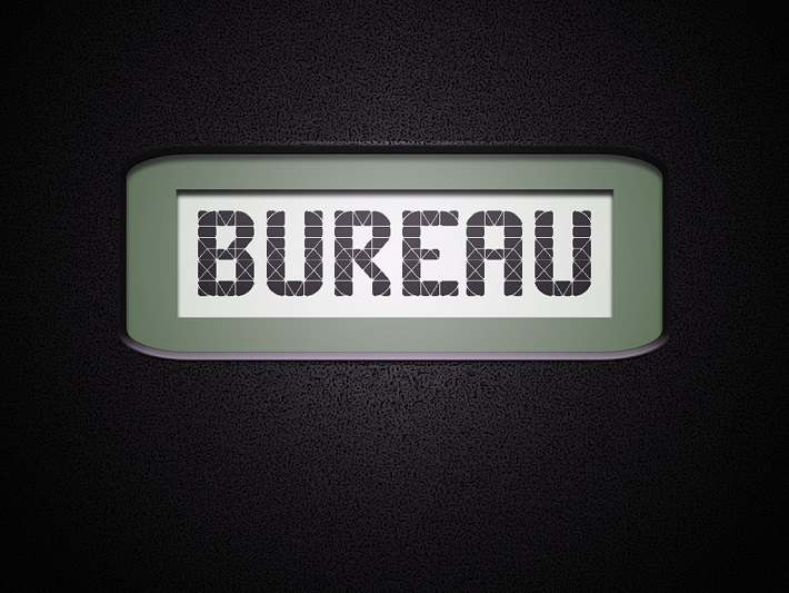Image de synthèse avec le mot bureau pour un fond d'écran