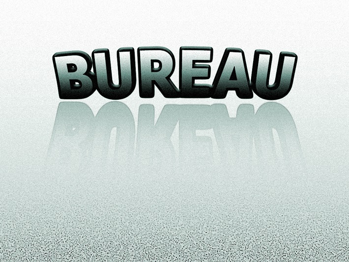 Image de synthèse avec le mot bureau pour un fond d'écran