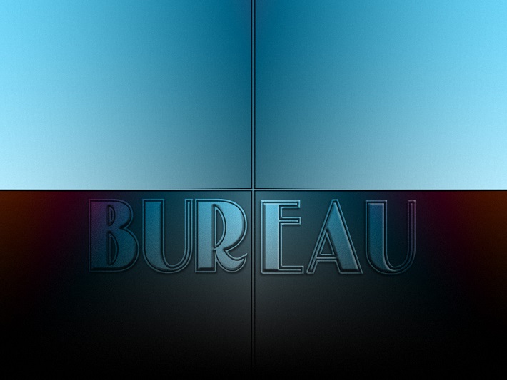 Image de synthèse avec le mot bureau pour un fond d'écran