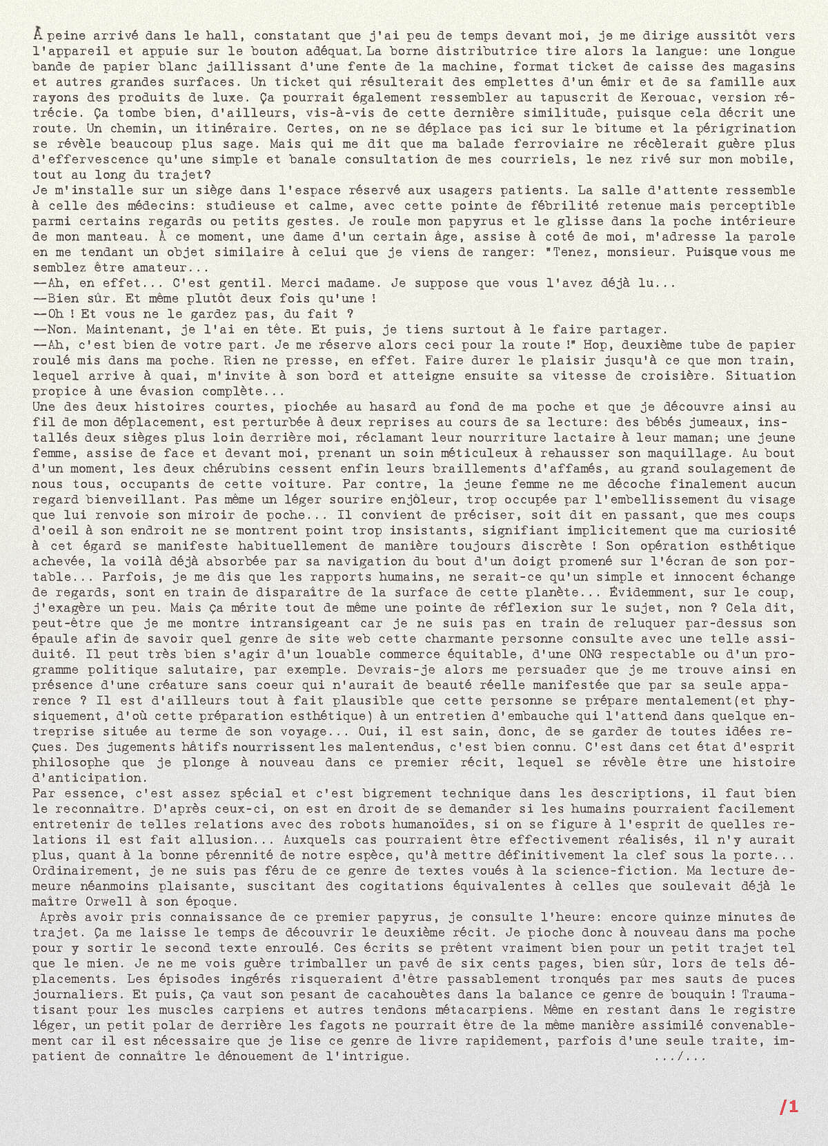 texte de l'histoire 1, page 1