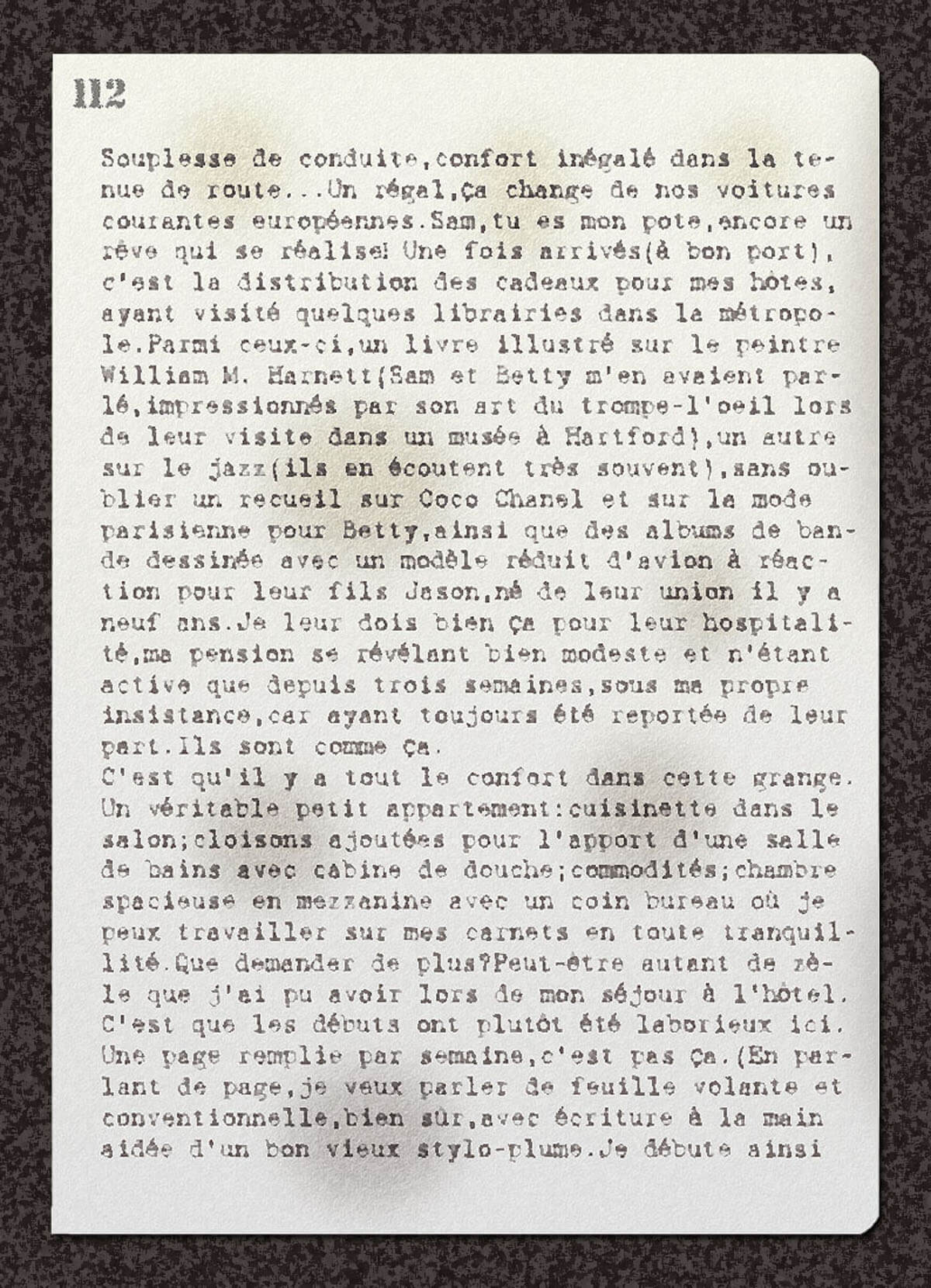 texte du carnet, page 1