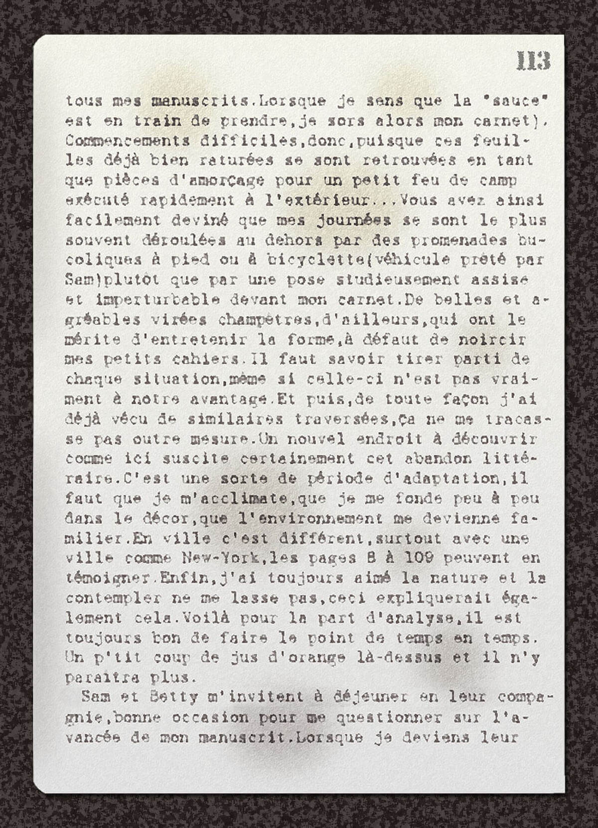 texte du carnet, page 1
