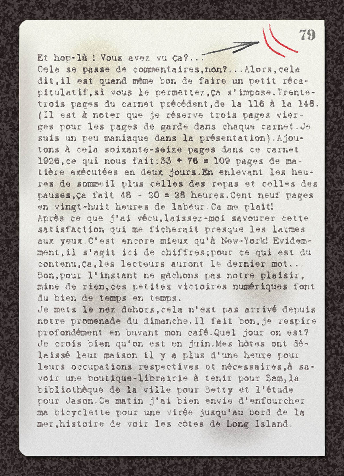texte du carnet, page 1