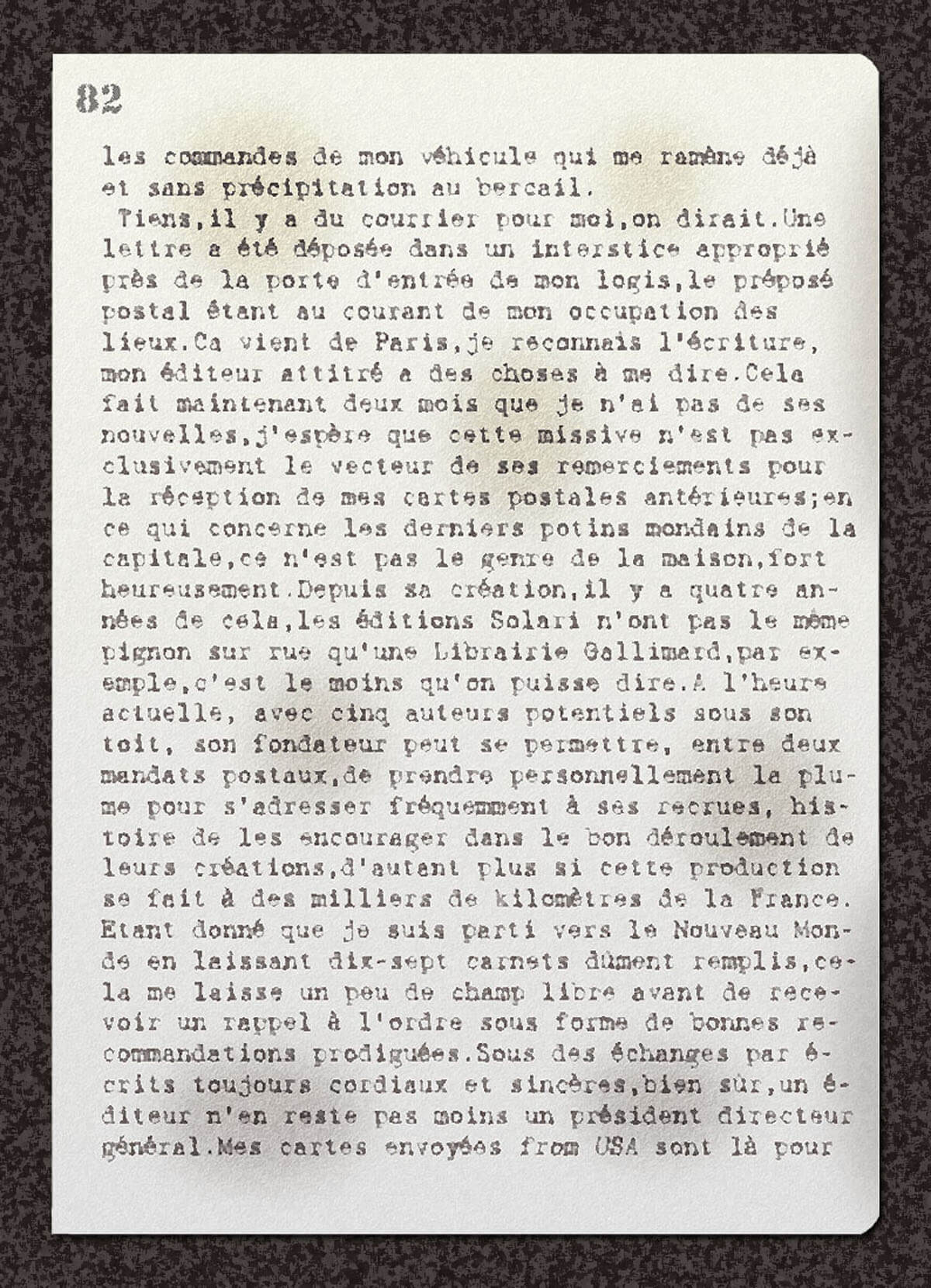 texte du carnet, page 1