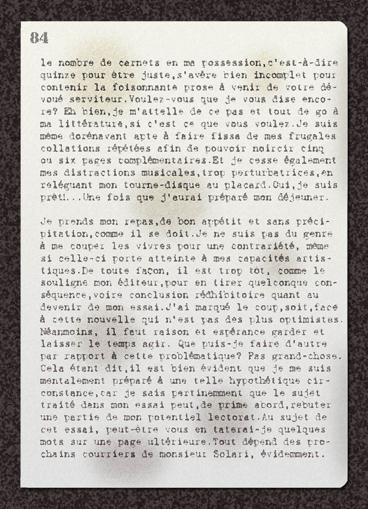 texte du carnet, page 1