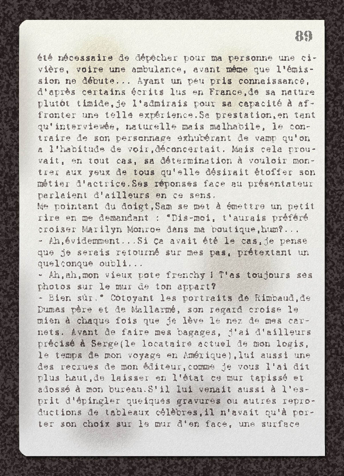 texte du carnet, page 1
