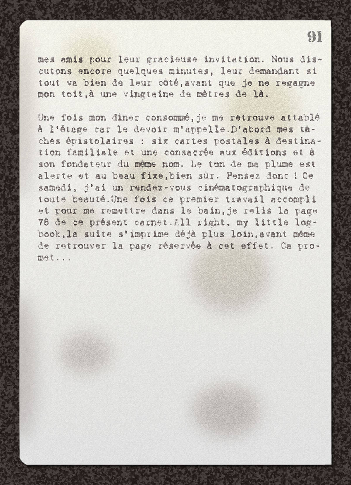 texte du carnet, page 1