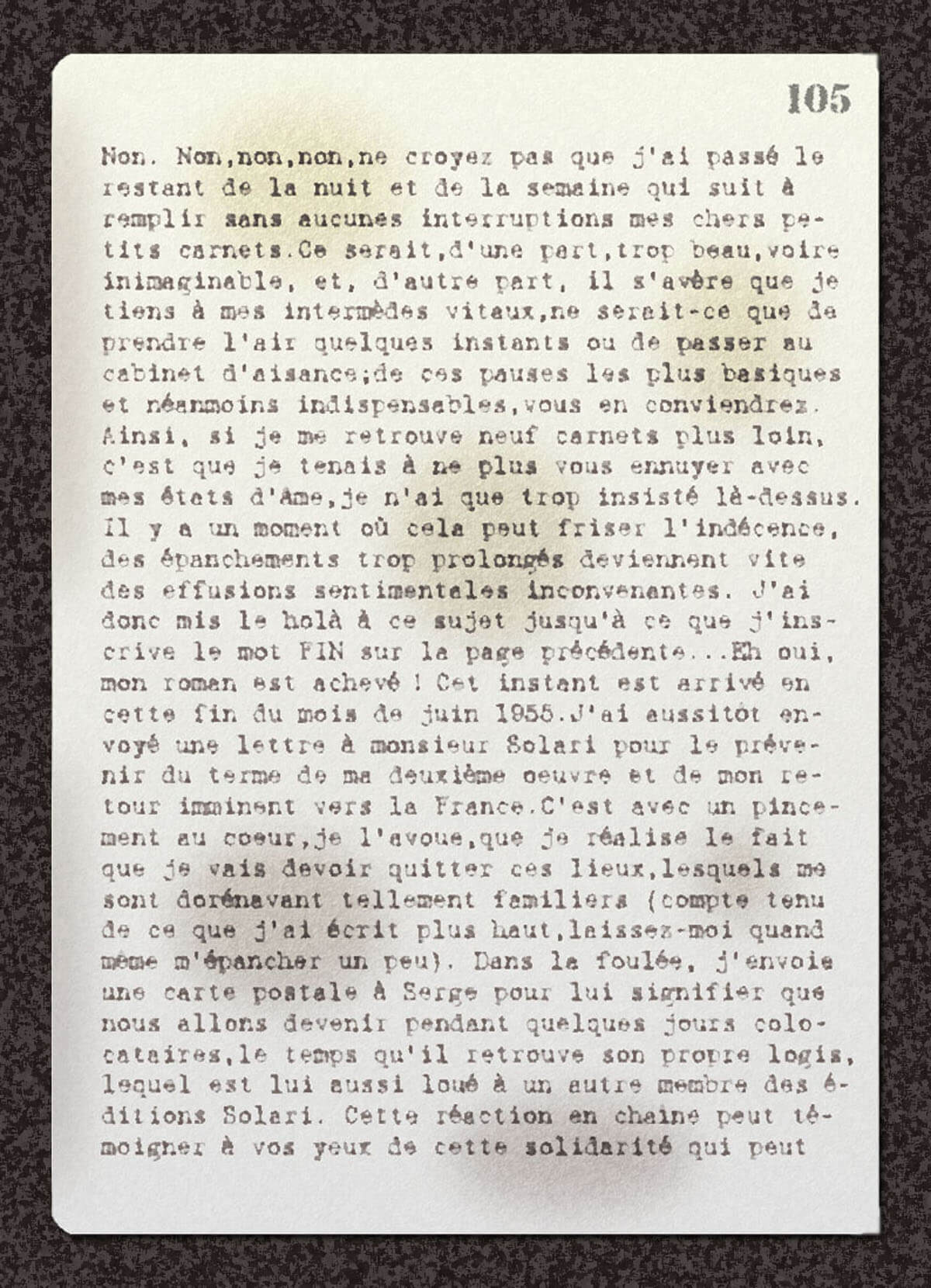 texte du carnet, page 1