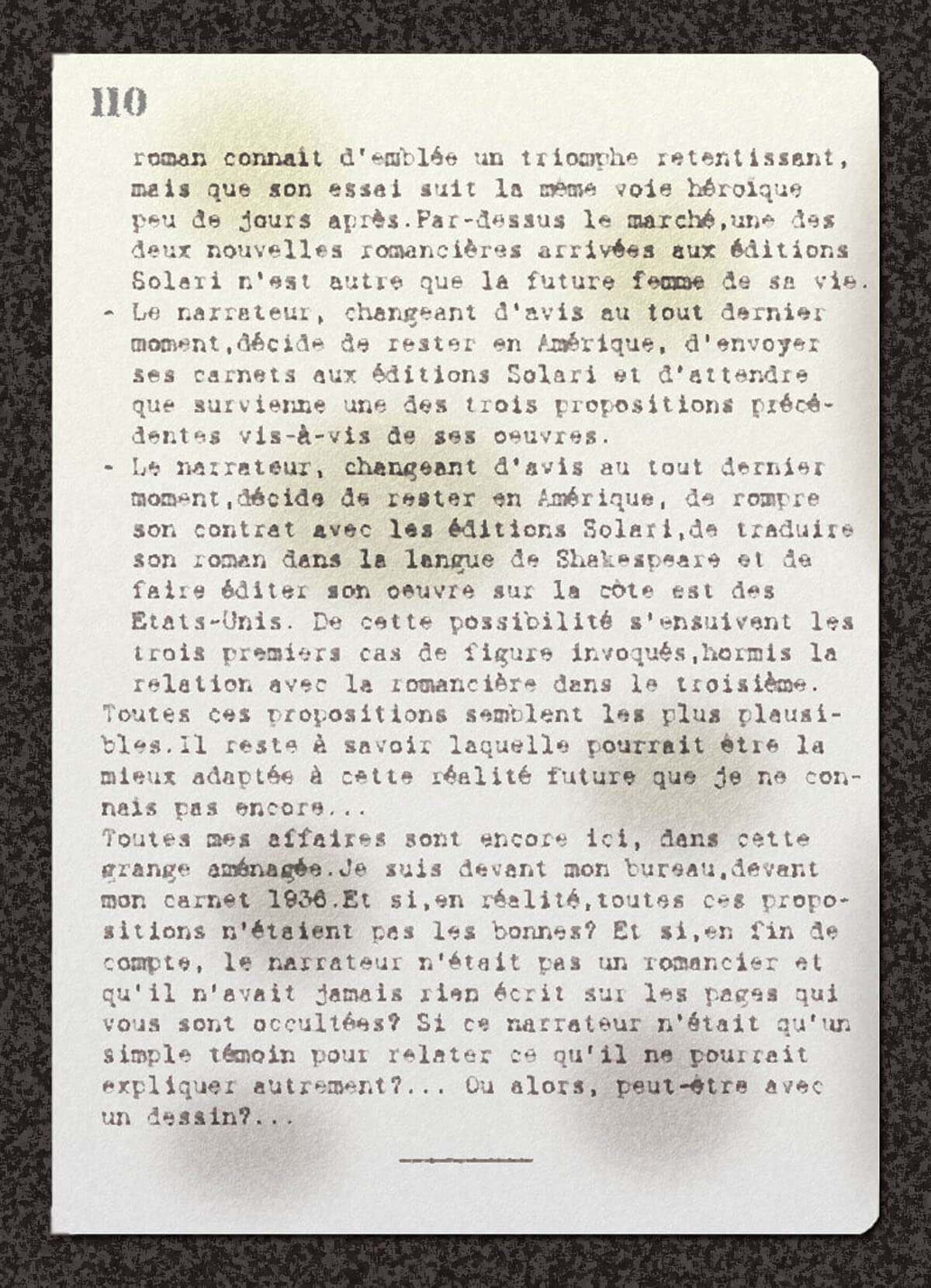 texte du carnet, page 1