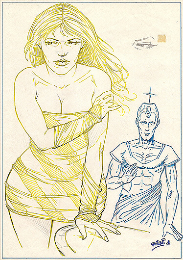 Dessin représentant deux personnages