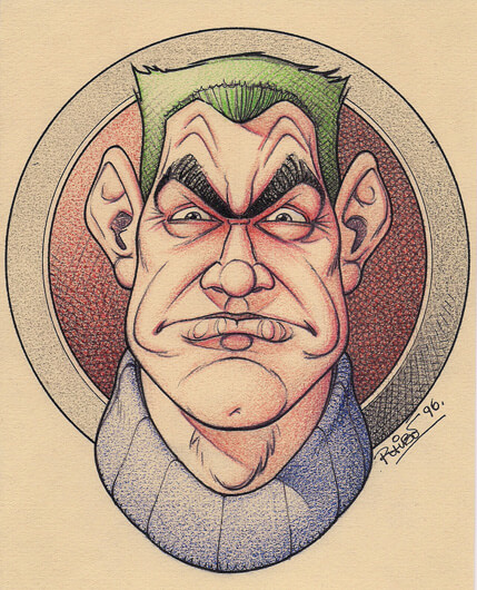 Dessin d'un personnage en gros plan
