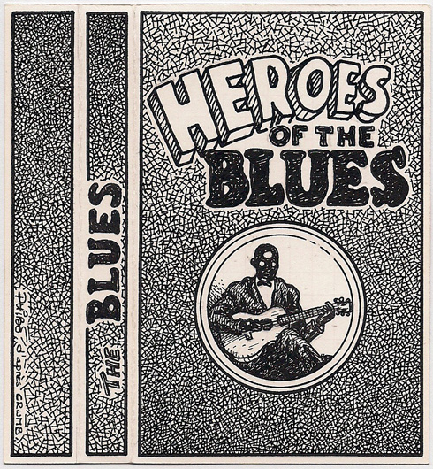 dessin d'un guitariste de blues